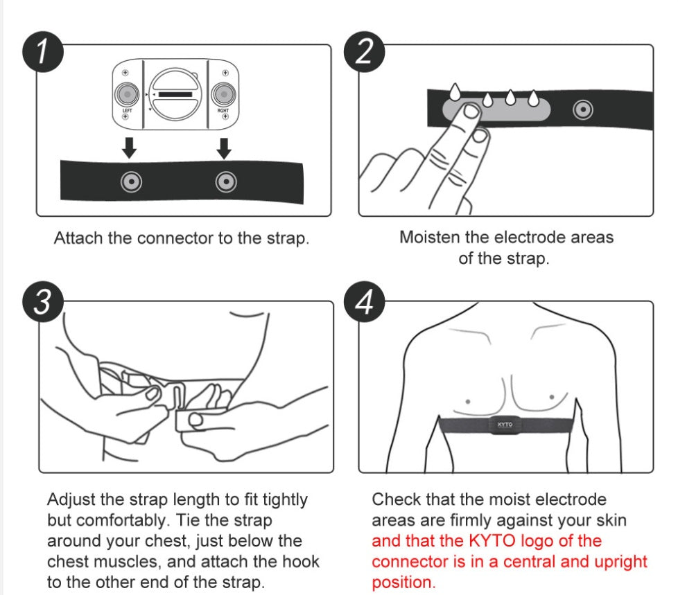 B-READY Heart Rate Monitor Chest Strap Bluetooth 4.0 Belt Fitness Smart Sensor Waterproof Equipment for Gym Outdoor Sports 26 Incl. App and Support