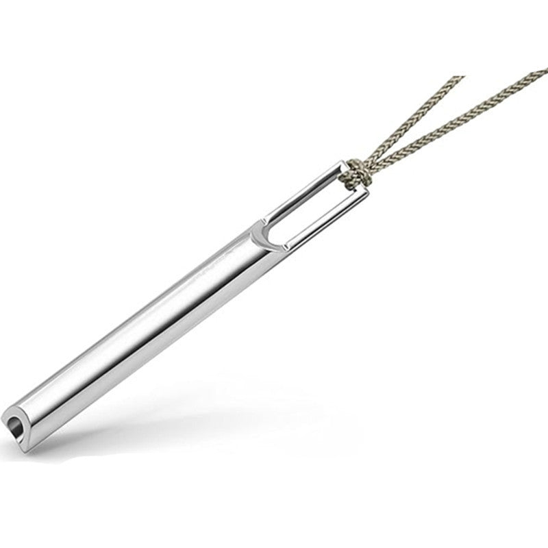 B-READY European And American Anxiety Relief Samma-sati Breathing Decompression Silent Whistle Stainless Steel Necklace B-PREPARED 2026