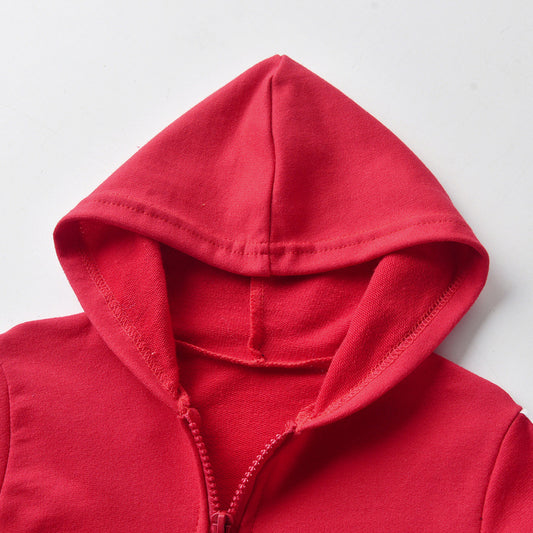 B-READY Two-Piece Children's Hooded Zipper Shirt Casual Unisex Sportswear