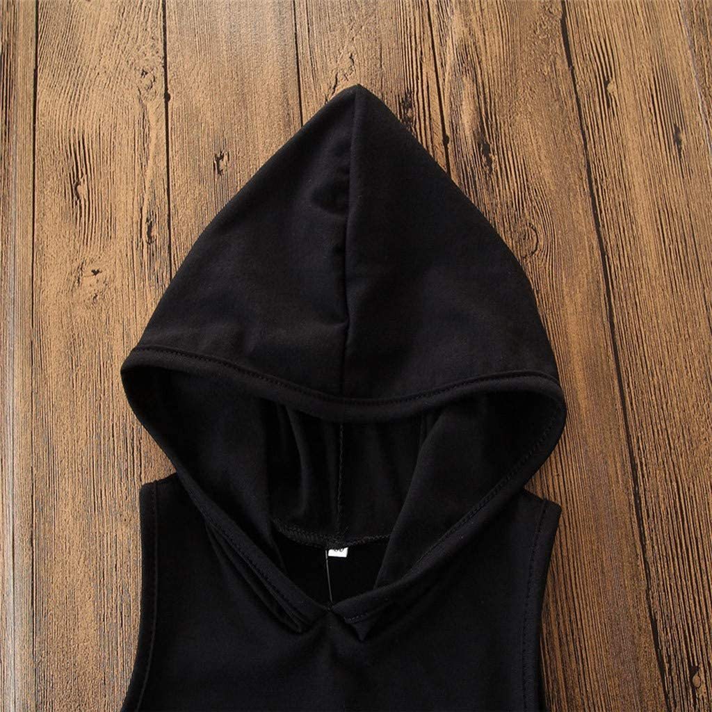 B-READY 2PCS Toddler Kids Baby Boy Sleeveless Hooded Clothes T-shirt Tops Camo Pants Outfits