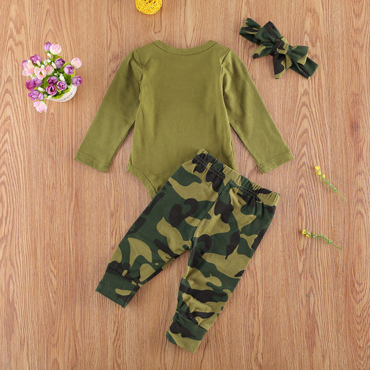 B-READY New Products Set Letter Camouflage Printed Children Set