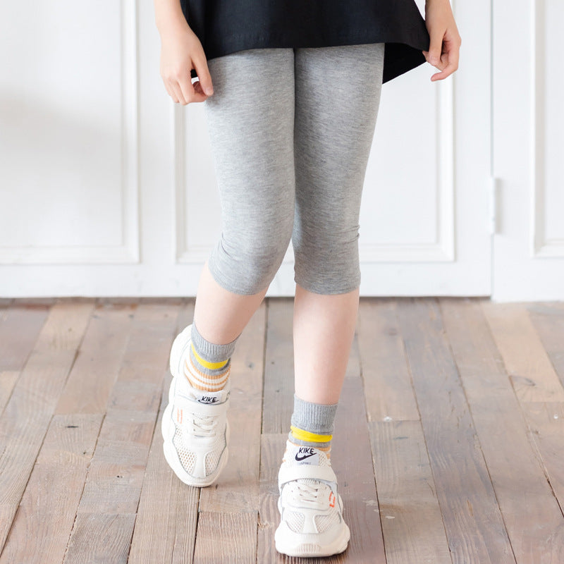 B-READY Cartoon Irregular Top Short-sleeved Half-sleeve Big Kids' Trendy Clothes