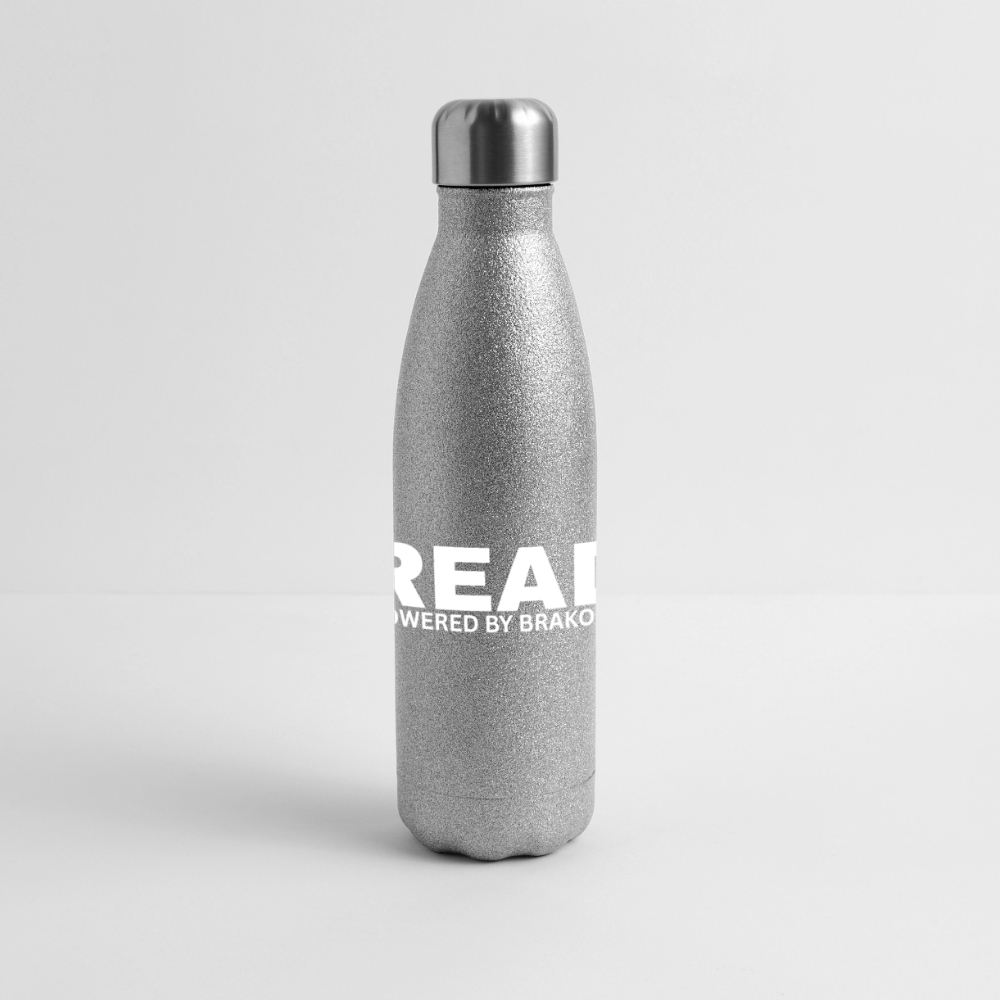 B-READY 26 Glitter Stainless Steel Thermal Bottle Handmade - silver glitter