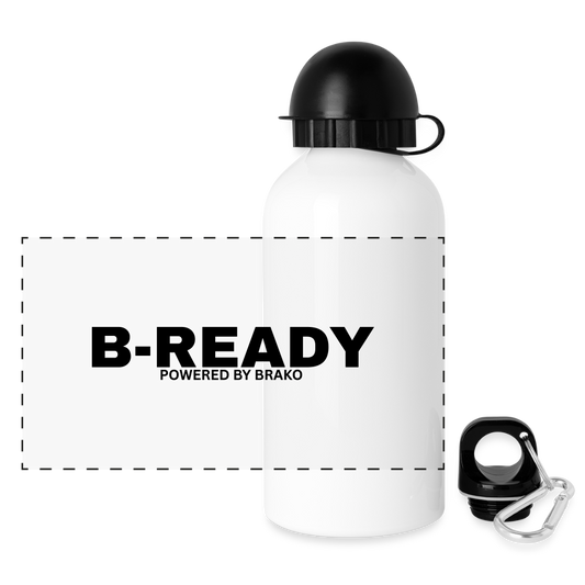 B-READY GYm Sport Water bottle with attachments - white