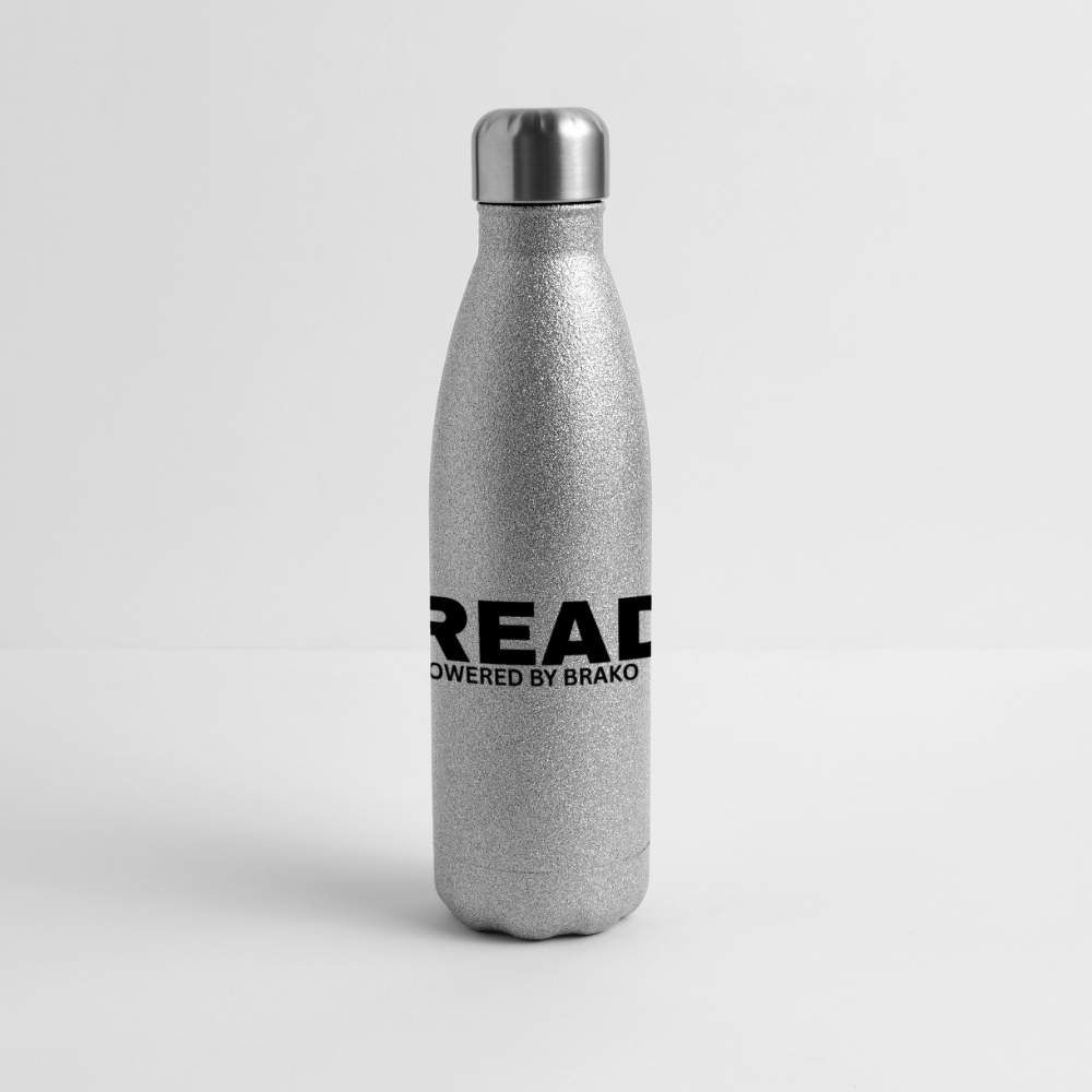 B-READY Glitter Stainless Steel Thermal Bottle for Christmas Trinkflasche - silver glitter