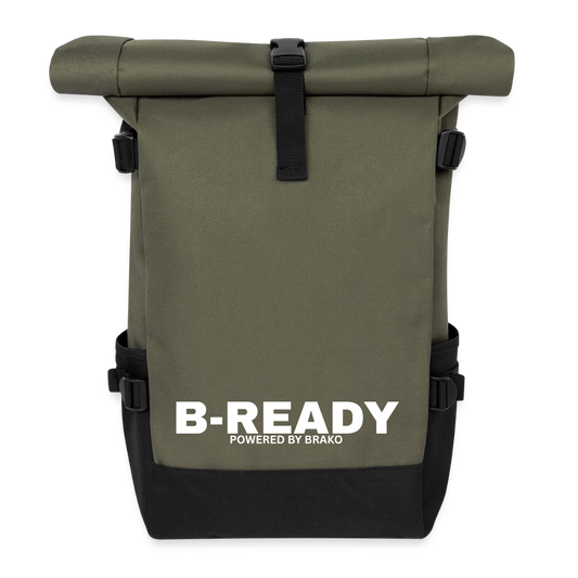 B-READY Gym Sport Transportation Roll Top Backpack - olive/black