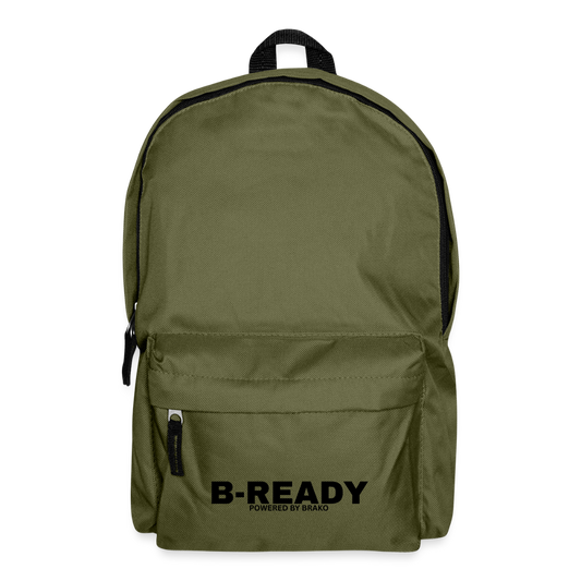 B-READY unisex Gym Sport Backpack Military Style - olive green