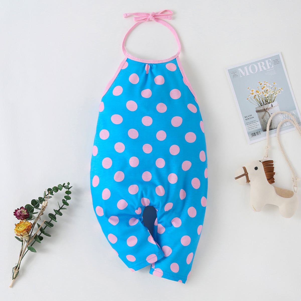 B-READY New Fashion Kids Baby Girls Strap Cotton Romper Toddler Sling Jumpsuit Harem Trousers Lace Up Sport Casual Loose Summer Clothes