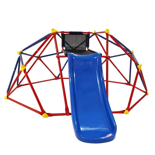 B-READY Kids Outdoor Indoor 6 Foot Dome Climber With 1.2 Meter Slide For Climbers Over 3 Years Old With Rock Climbing