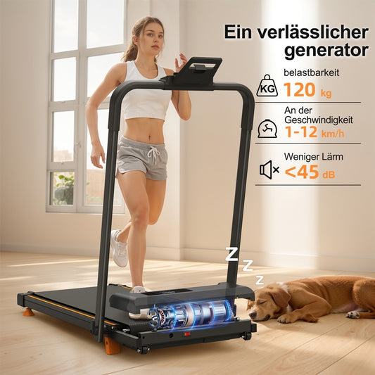 B-READY 2026 EU Home Office Desk Treadmills, Compact Desktop Treadmills With Tilted Portable Treadmills, 2-in-1 Treadmills For Walking, Running And Jogging, With A Weight Capacity Of 120KG MADE IN GERMANY