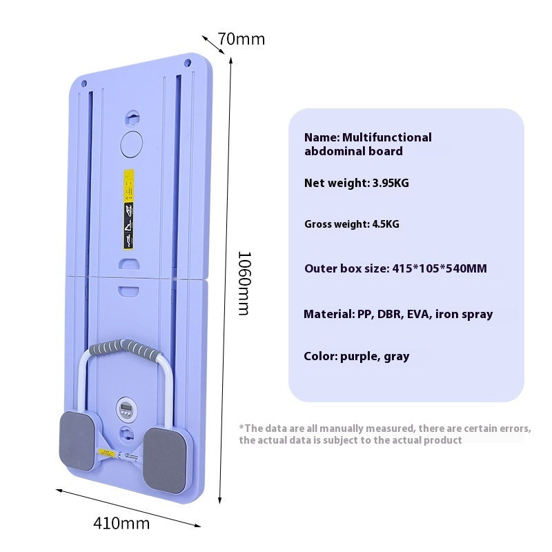 B-READY Home Gym Trainer Multi-functional Supine Board Home Sports Exercise Firm Abs Abdominal Muscle Flat Support Fitness Equipment incl. Trainings Course