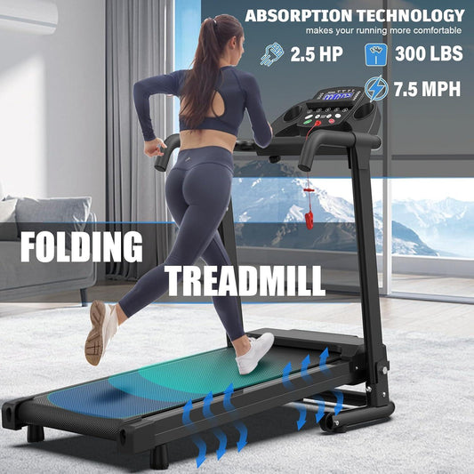 B-READY Home Use Foldable Portable 2.5HP Heavy-duty APP Controlled Fitness Walking Machine incl. Course