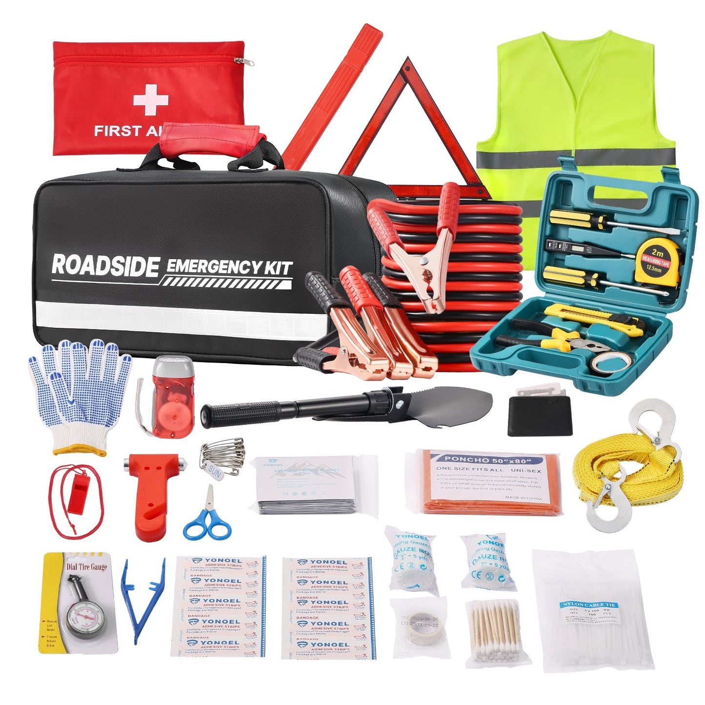 B-READY 31 Pcs Car Emergency Kit With Medical Emergency First Aid Kit For Vehicles B-PREPARED 2026