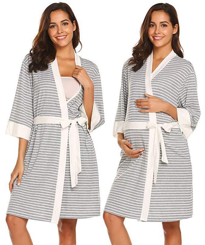 Umstandspyjama aus Baumwolle für Schwangere