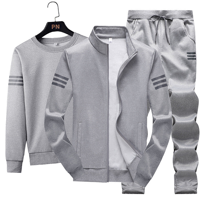 B-READY Originals Unisex passendes Paar-Outfit für Fitnessstudio, Fitness, Laufen, Frühling, lässiger Sportanzug, Herrenpullover, Reißverschlussjacke, 2-teilig
