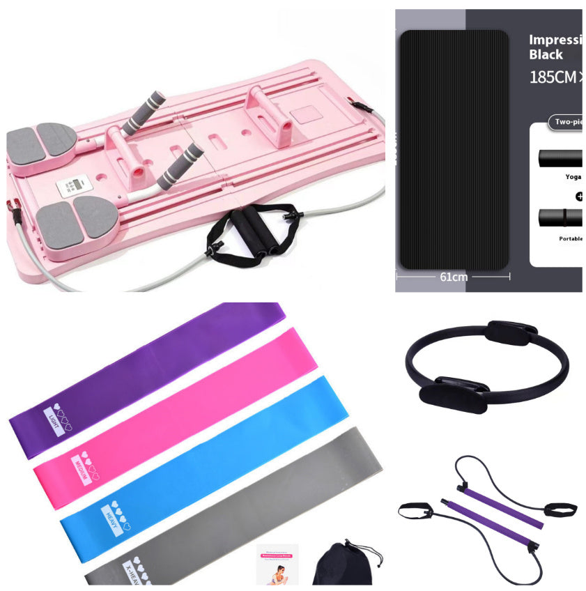 B-READY Home Four-in-one Foldable Automatic Rebound Home Exercise Abdominal Muscle Firm Abs Fitness Board incl. Trainings Course