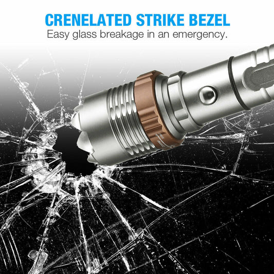 B-READY LED Tactical Flashlight Rechargeable LED Work Light Super Bright Torch Emergency Light Escape Hammer B-PREPARED 2026