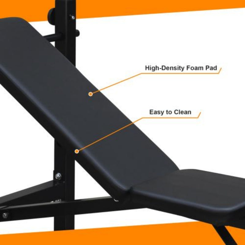 B-READY 26 Olympic Weight Bench Full Body Workout For Your Home Gym With Squat Rack And Bench Press