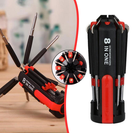 B-READY Car Supplies 8 In 1 Screwdriver With LED Flashlight Car Portable Multifunctional Outdoor Tools B-PREPARED 2026