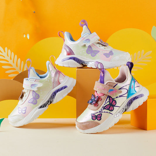 B-READY New Style Big Kids Sneakers Butterfly Fashion Girls Shoes Casual Shoes
