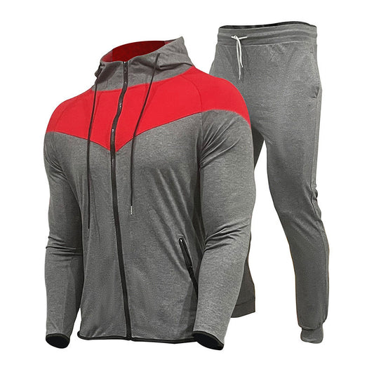 Men's Casual Zipper Suit Cardigan Sweater Sportswear Suit