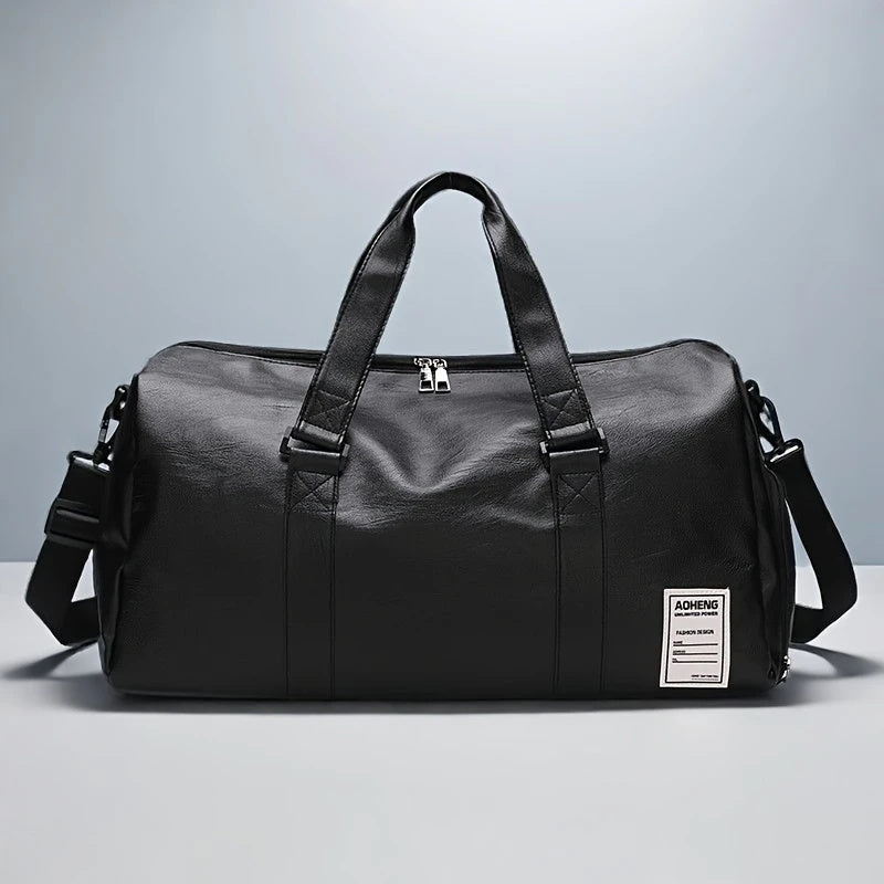 B-READY Sport unisex Couple Fitness Bag, Travel Bag, Black Stylish Business Travel Bag, Separate Shoe Depot, Zip Off, For Gym, Sport, Travel, Waterproof