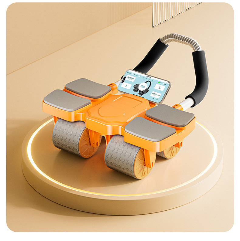 B-READY Gym Abdominal Wheel Automatic Rebound Including APP Sports Fitness Equipment