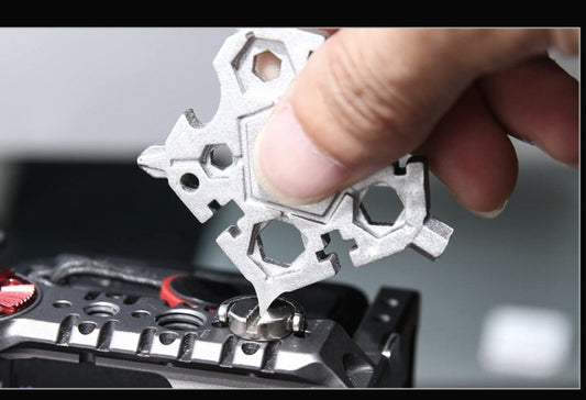 23 In 1 Pentagonal Snowflake Wrench Screwdriver Multitool Outdoor Bicycle Repare Tool Portable EDC Spanner Key Chain B-PREPARED 2026