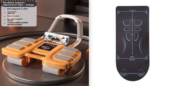 B-READY Intelligent Four-wheel Abdominal Wheel Automatic Rebound Elbow Support incl. Course