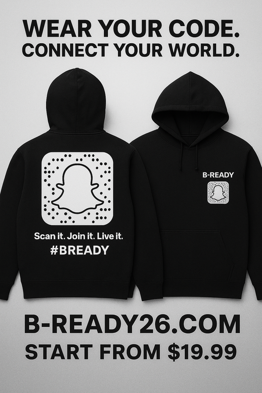 B-READY Custom Hoodie | Snapcode Hoodie | Personalized Snapchat Hoodie | free shipping