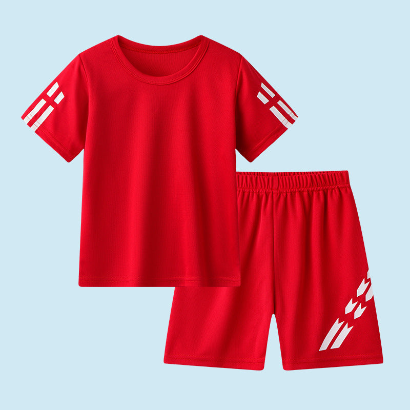B-READY Children's Short Sleeve Quick Drying Clothes Suit Outdoor Breathable Sportswear