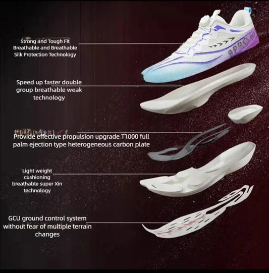 B-READY Men's and women's summer running shoes, breathable mesh, cushioned sports running shoes, knit fabric, lightweight and durable limited edition