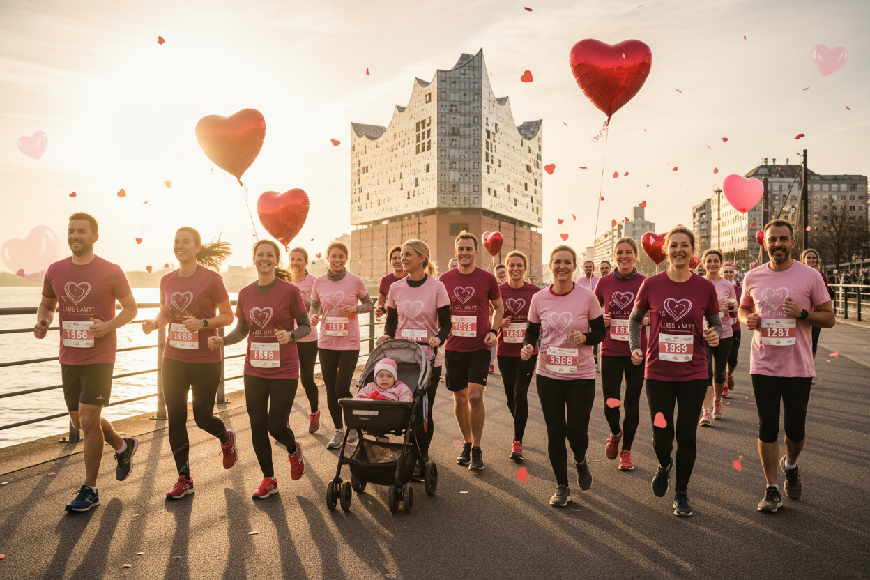 B-READY Valentine’s Run Hamburg 2026 (Live-Event)
💘 Titel:
B-READY Valentine’s Run Hamburg 2026 – Lauf für Liebe & Hoffnung (Live-Event)
📜 Produktbeschreibung
💬 Beschreibung:
Feiere den Valentinstag 2026 auf eine ganz besondere Weise – mit Herz, Bewegung und Solidarität.
Der B-READY Valentine’s Run Hamburg 2026 lädt Paare, Freunde, Familien, Teams und Firmen ein, gemeinsam zu laufen für Kinder, die kämpfen – gegen Krebs, Behinderung und Hoffnungslosigkeit.
