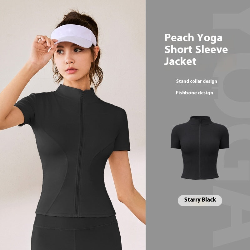 B-READY High Elastic Short Yoga Clothes Short Sleeve Sports Jacket