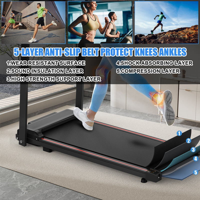 B-READY EU Electric Treadmill, Folding Treadmill For Home Up To 12 Kmh, With LED Display, App, Compact Treadmill For Home And Office, Weighing 120KG made in germany