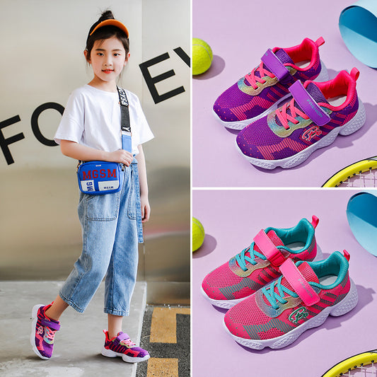B-READY Summer Children's Casual Sports Shoes Flying Woven Girls EVA Soles For Kids