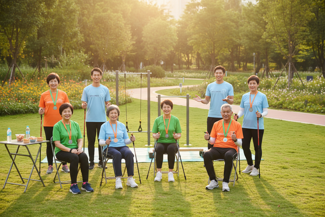 Das sanfte Bewegungsprogramm für Senioren! Speziell entwickelt für Altersheime, Pflegeeinrichtungen und Seniorengruppen!
✅ Komplett-Paket (€350 für 20 Personen):
🚶 Sanftes Walking-Programm - 2-5 km, angepasstes Tempo
👨⚕️ Professionelle Betreuung - Geschulte Trainer mit Erste-Hilfe
🎯 Mobility Games - Koordination, Balance, Gedächtnis
🎽 Senioren-Trikots - Bequem, gut sichtbar
🏅 Teilnahme-Medaillen - Für alle
📜 Urkunden - Personalisiert
💧 Getränke & Snacks - Gesund & altersgerecht
🪑 Sitzpausen