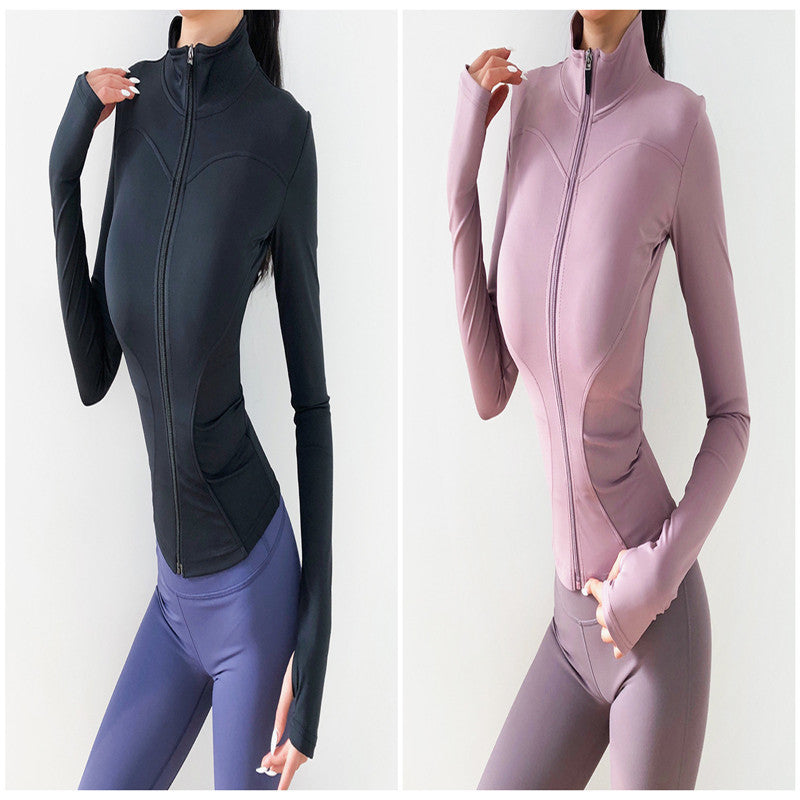 B-READY Woman Crop-Tops Sweatshirts Gym Jacket Fitness Coat