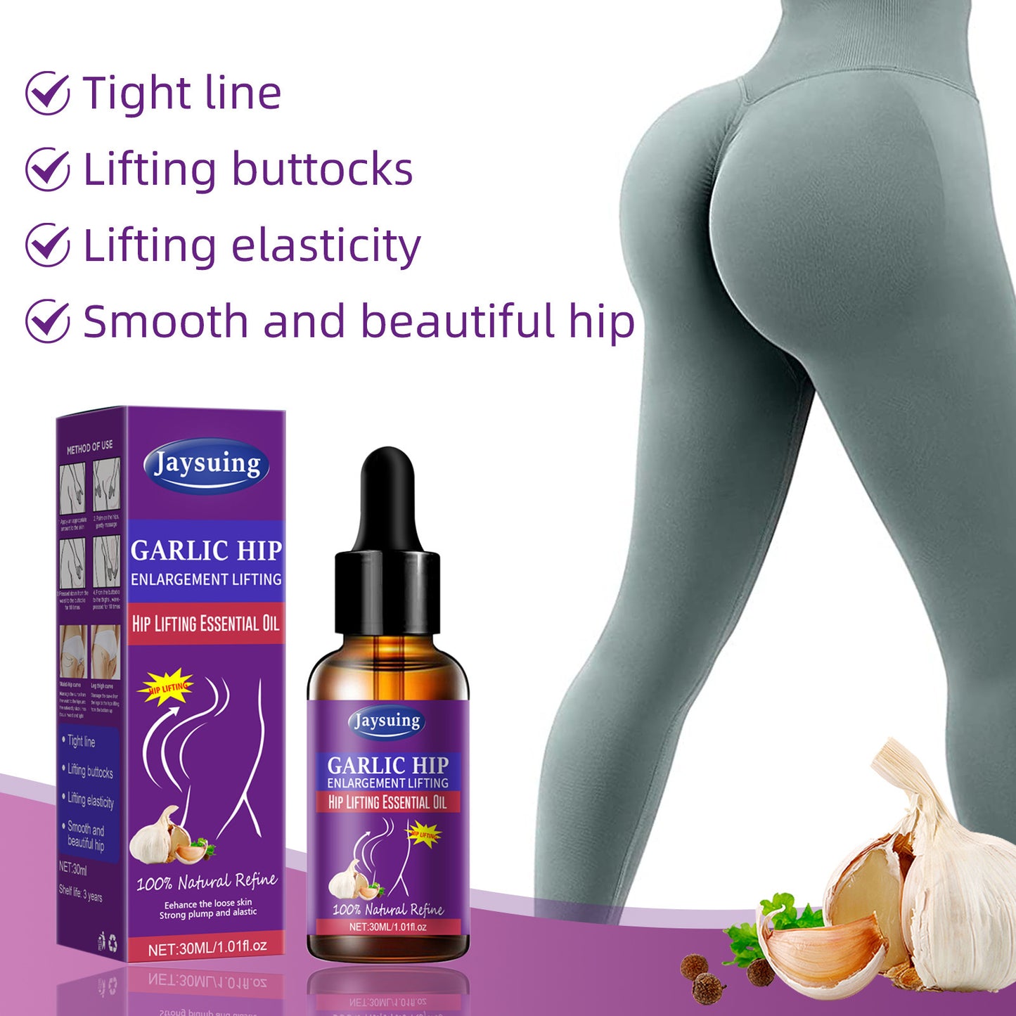 B-READY Tight Care Massage, Hip Lifting, Garlic Essential Oil B-READY WELLNESS