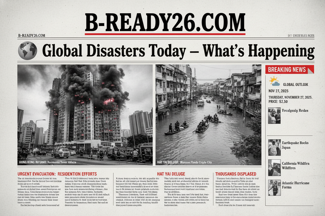 🌍 Global Disasters Today — What’s Happening