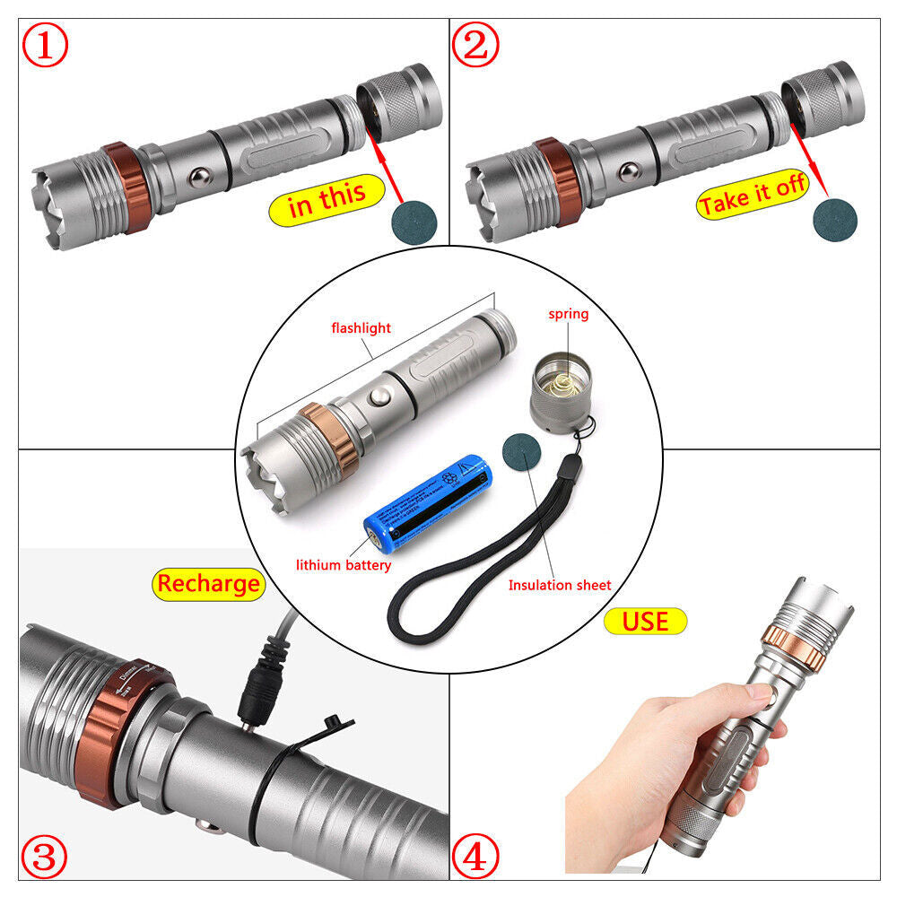 B-READY LED Tactical Flashlight Rechargeable LED Work Light Super Bright Torch Emergency Light Escape Hammer B-PREPARED 2026