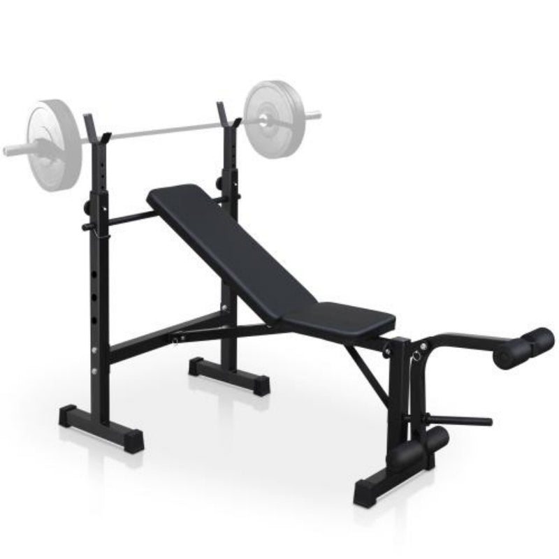 B-READY 26 Olympic Weight Bench Full Body Workout For Your Home Gym With Squat Rack And Bench Press