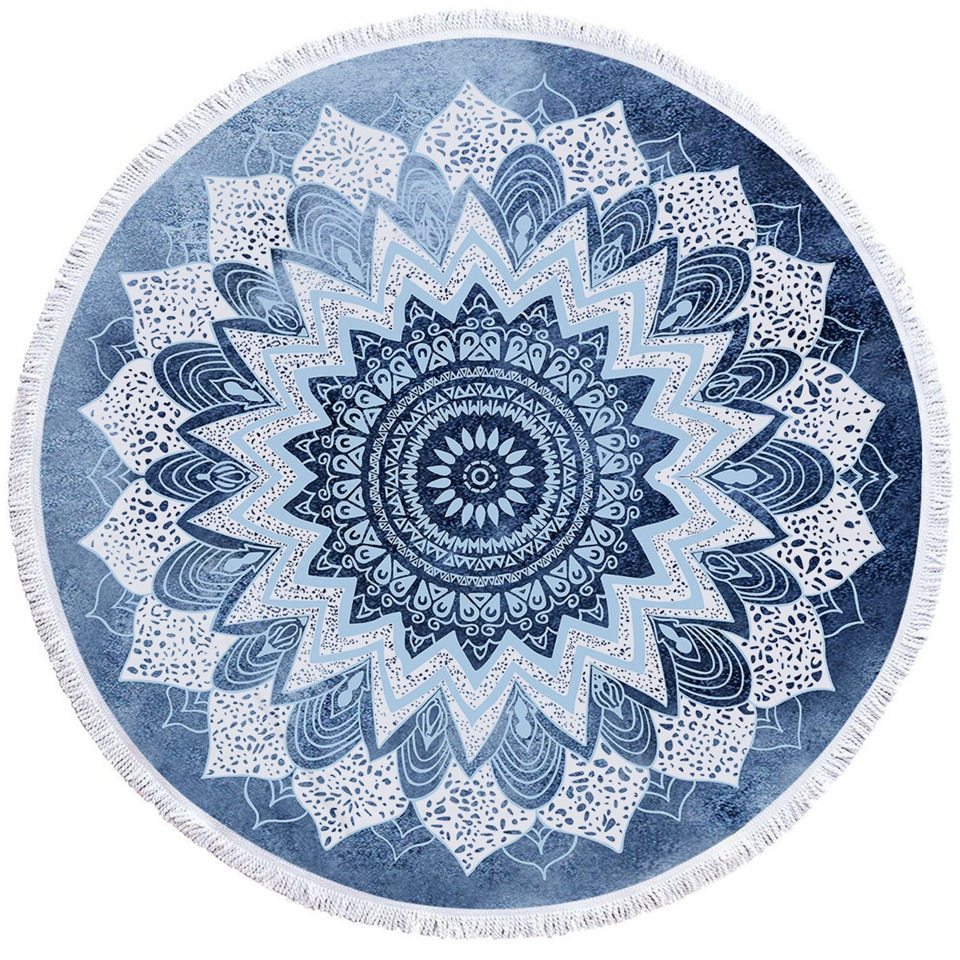 B-READY Round Printed Bath Towel Beach Towel Yoga Mat Psyc Trip Mat