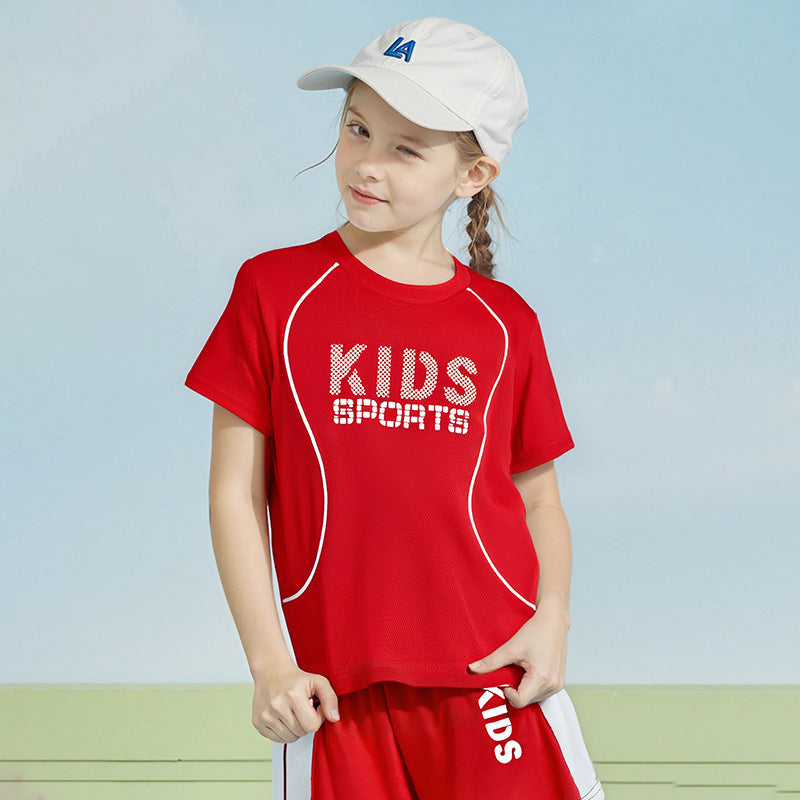 B-READY Children Short-sleeved Uniform Sportswear Set Unisex