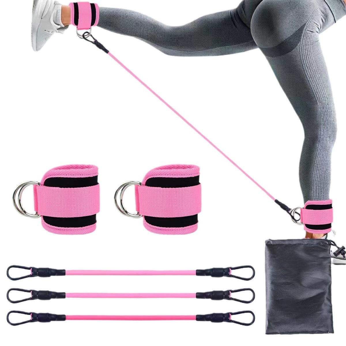B-READY Ankle Strap Resistance Bands Hip Leg Strength Pull Rope Fitness Elastic Training Home Yoga Pilate Crossfit Workout Gym Equipment