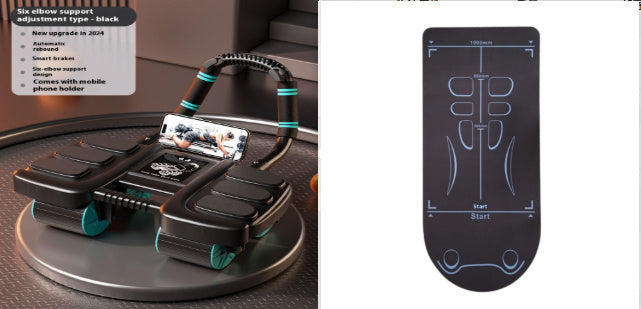 B-READY Intelligent Four-wheel Abdominal Wheel Automatic Rebound Elbow Support incl. Course