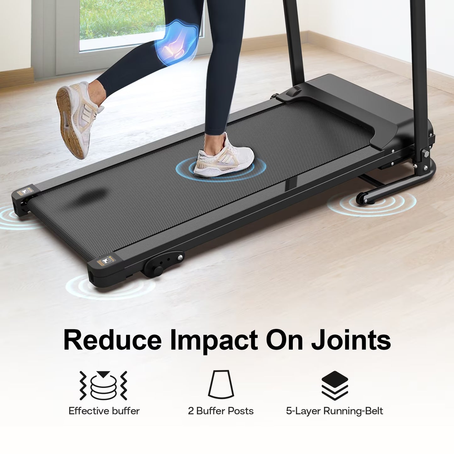 B-READY Home Folding Treadmill With Pulse Sensor