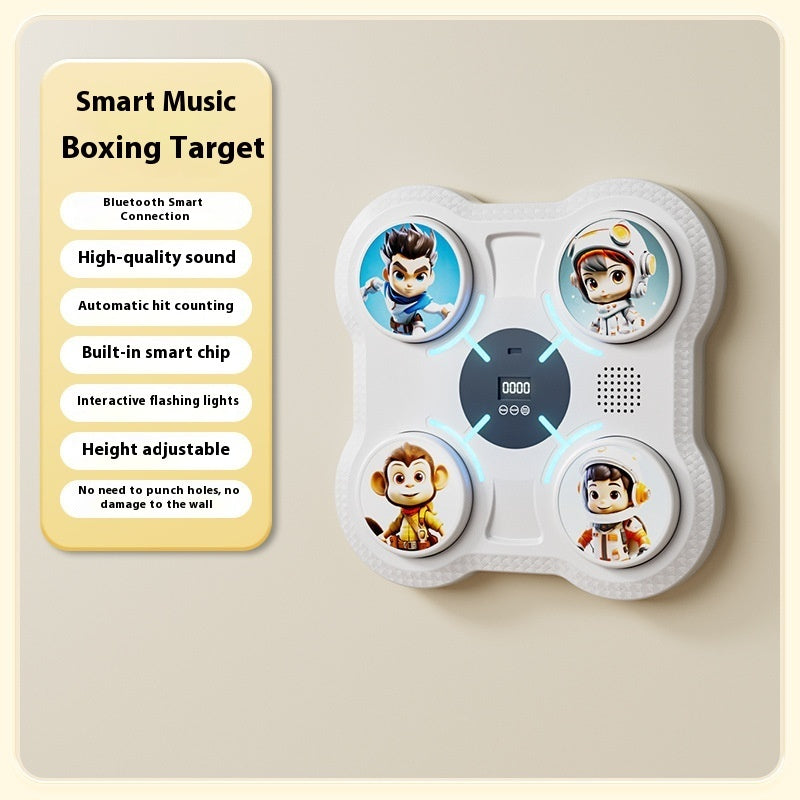 B-READY Kids Fun Smart Music Boxing Machine Elektronisches Wandziel für Zuhause Kinderfitness Sanda Reaktionstrainingsgerät