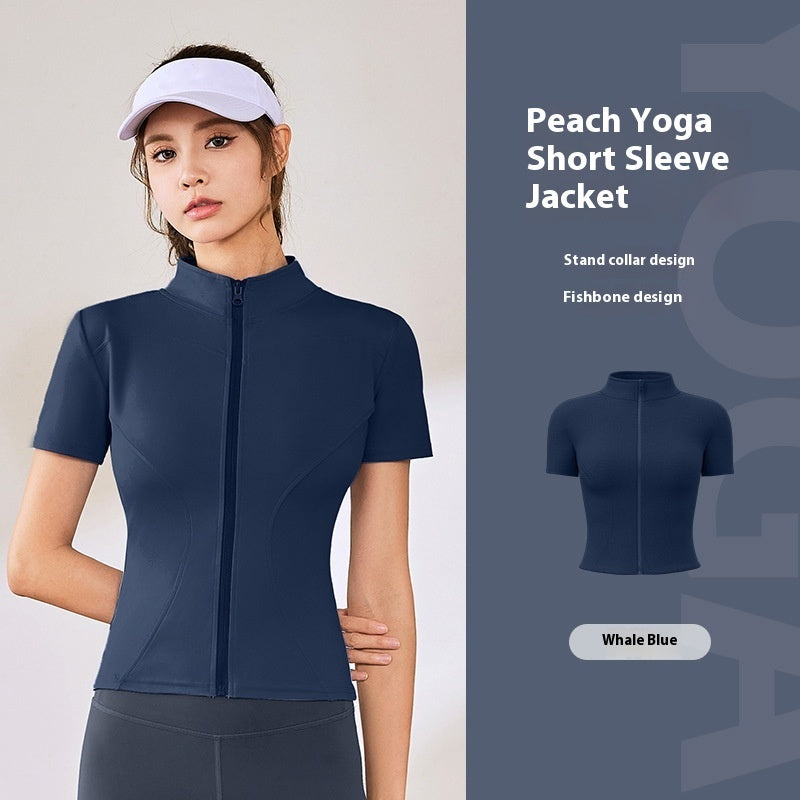 B-READY High Elastic Short Yoga Clothes Short Sleeve Sports Jacket