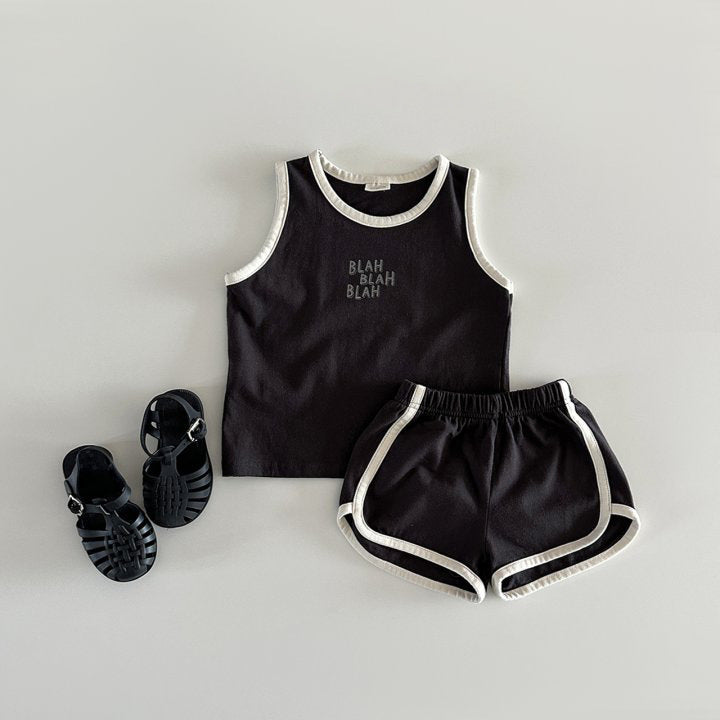 B-READY Cotton Sports Vest Shorts Casual Children Suit
